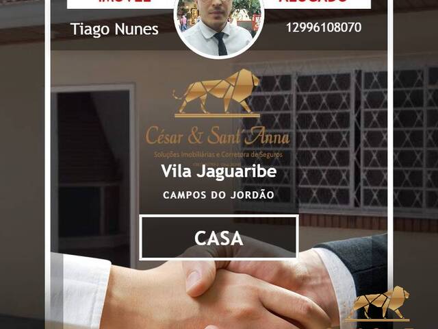 #CA0192 - Casa para Locação em Campos do Jordão - SP